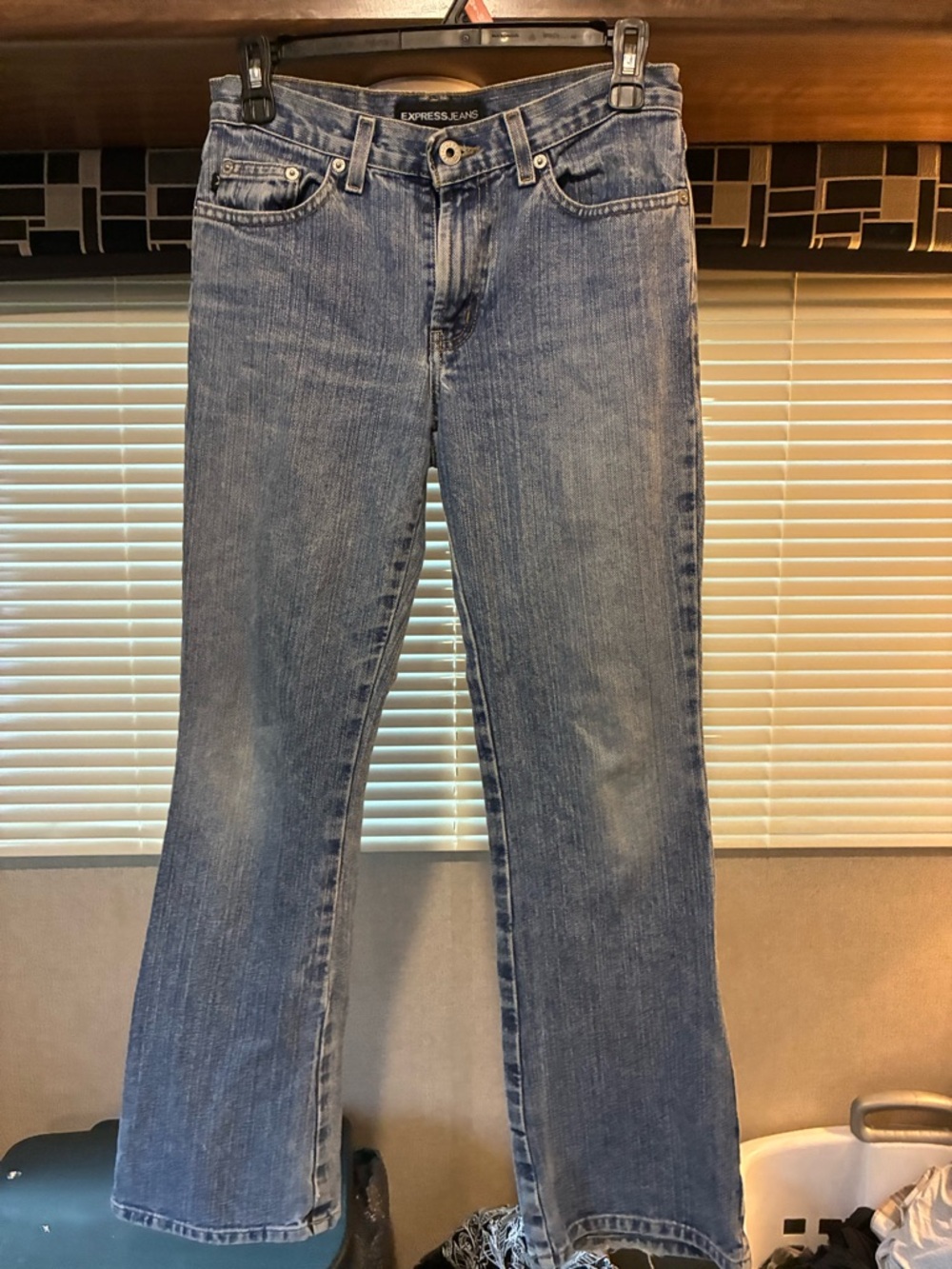Express Women's Throwback Blue Boot-Cut Jeans